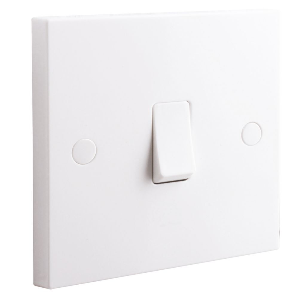 British General 900 Series 10AX 1-Gang 1-Way Light Switch White 5 Pack