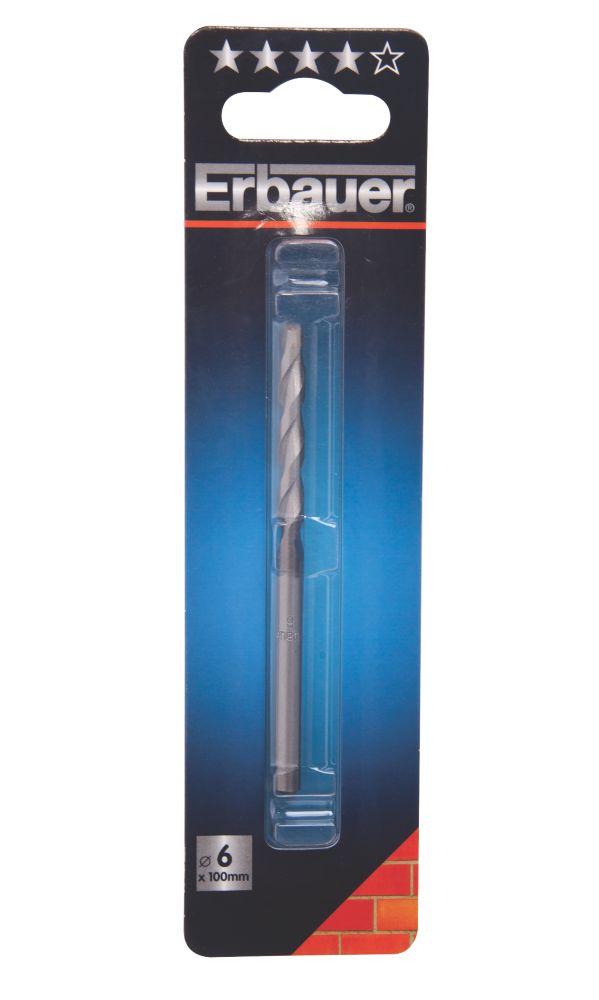 Erbauer Straight Shank Masonry Drill Bit 6 x 100mm