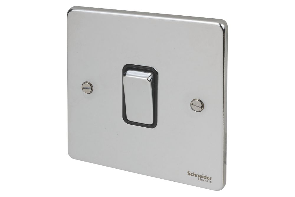 Schneider Electric Ultimate Low Profile 16AX 1-Gang Intermediate Switch Polished Chrome with Black Inserts Reviews