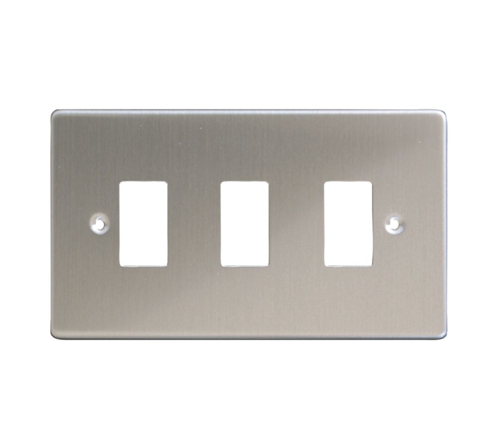 Varilight XDSPG3 3-Gang PowerGrid Faceplate Metal