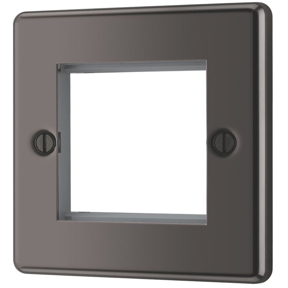 LAP 1-Gang Front Plate with Double Module Aperture + Earth Black Nickel Reviews