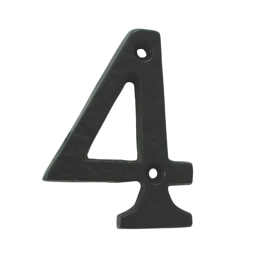 Carlisle Brass Ludlow Door Numeral 4 Antique Black 78mm Reviews