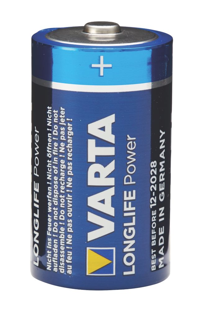 Varta Longlife Power D High Energy Batteries 2 Pack Batteries Screwfix Com