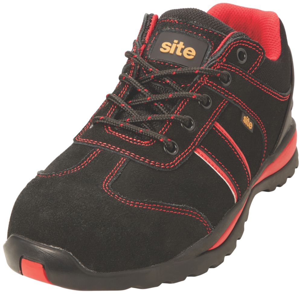 Site Coltan Safety Trainers Black / Red Size 9