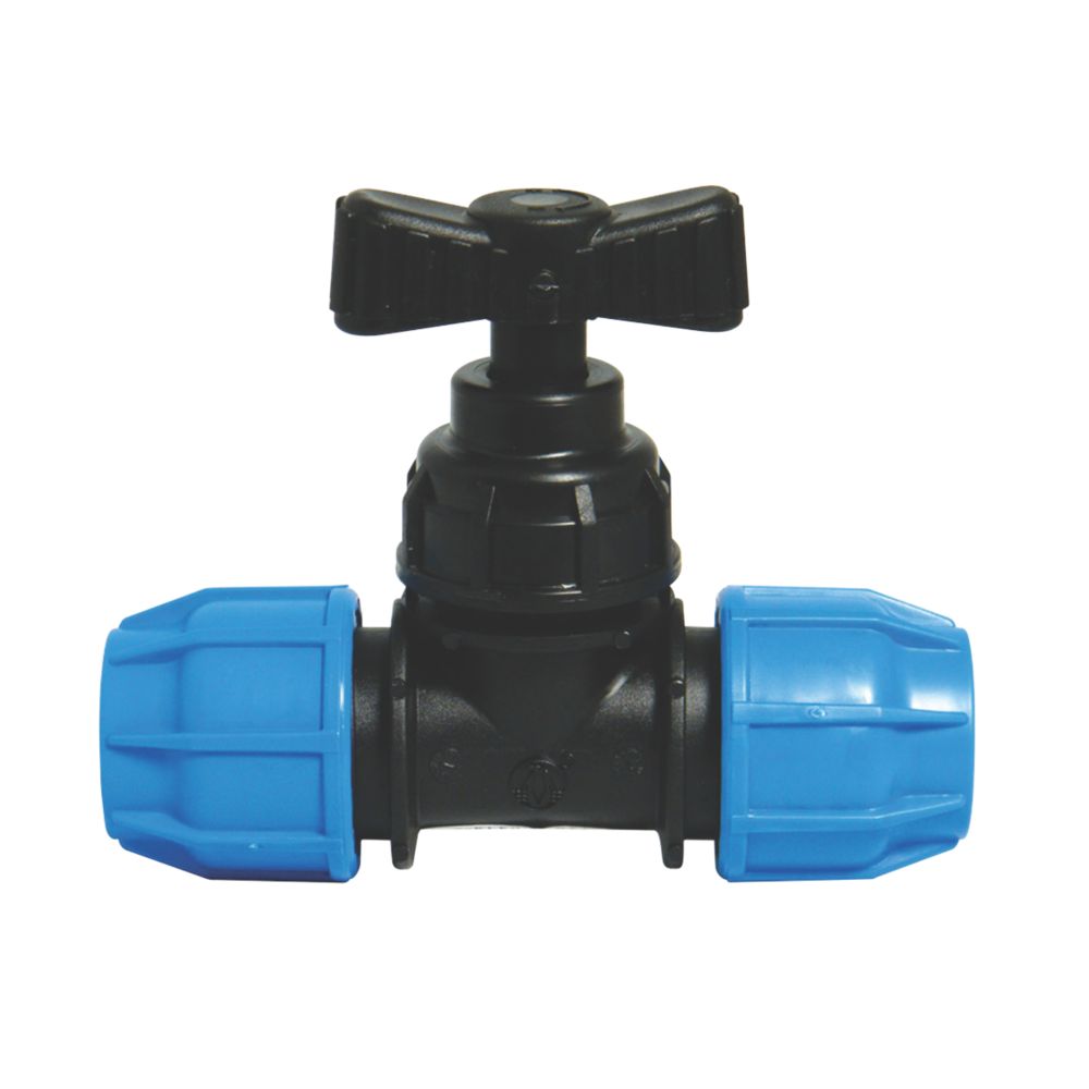 FloPlast MDPE Plastic Stop Cock 25mm x 25mm