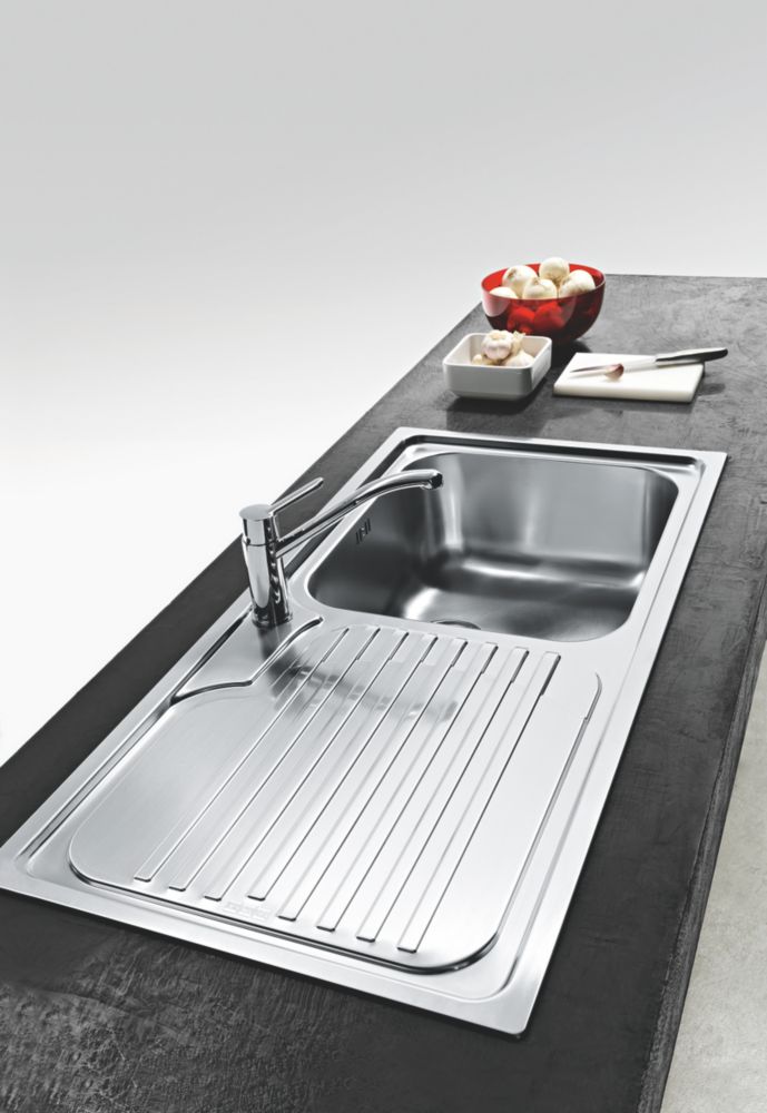 Franke Galassia Inset Kitchen Sink Stainless Steel 1 Bowl 1000 X 500mm