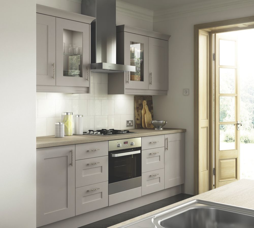 Matt Stone Shaker Appliance Door 596 X 432mm Cashmere Shaker