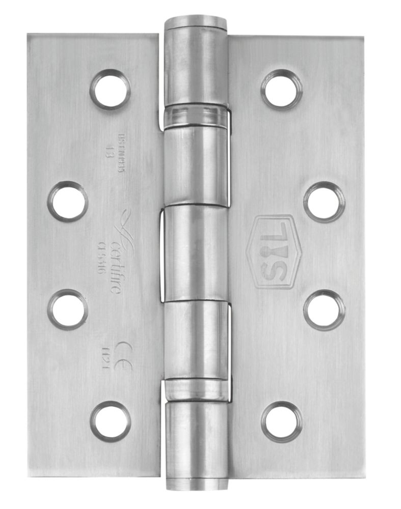 Smith & Locke Ball Bearing Square Hinge Fire Rated 102 x 76mm 2 Pack