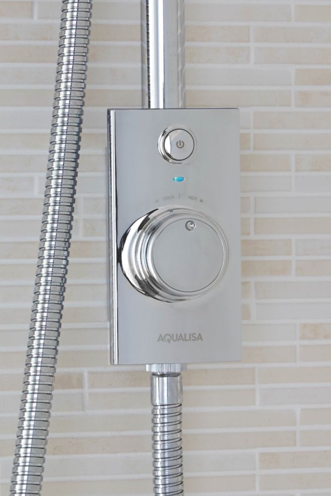 Aqualisa Visage Ceiling-Fed Chrome Thermostatic Digital Mixer Shower