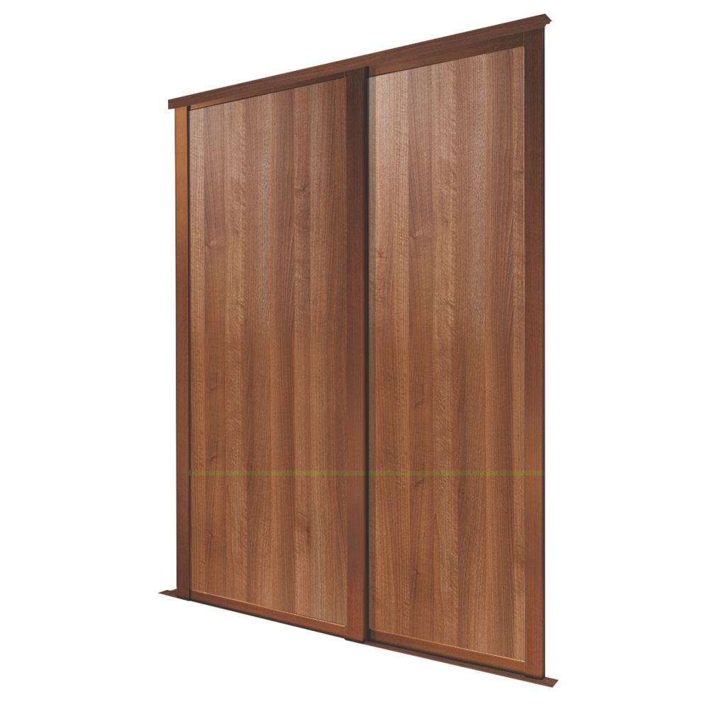 Spacepro Shaker 2 Door Panel Sliding Wardrobe Doors Walnut 1753 X