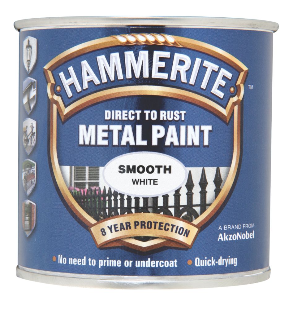 Hammerite Smooth Metal Paint White 250ml Reviews