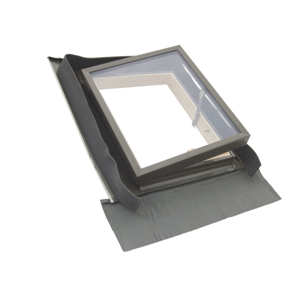 Tyrem Manual Top-Hung Lacquered Natural Pine Skylight Clear 440 x 550mm