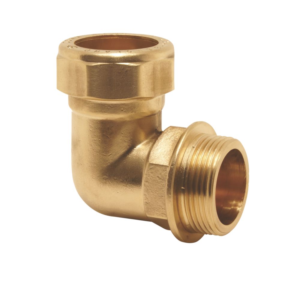 Pegler PX45 Brass Compression Adapting 90° Male Elbow 28mm x 1