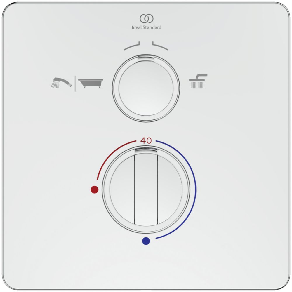 Ideal Standard Concept Easybox Concealed Thermostatic Bath & Shower Mixer Valve Fixed Chrome