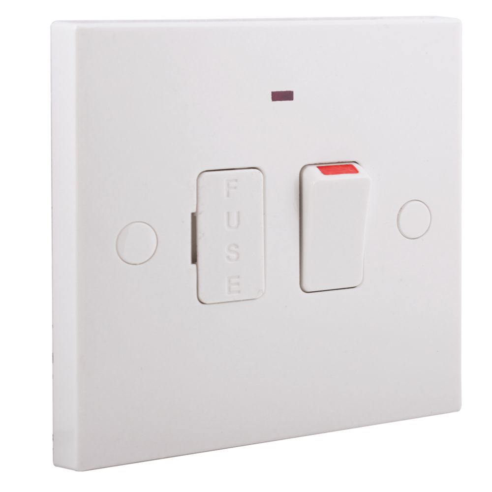 British General 900 Series 13A Switched Fused Spur with LED White with Colour-Matched Inserts