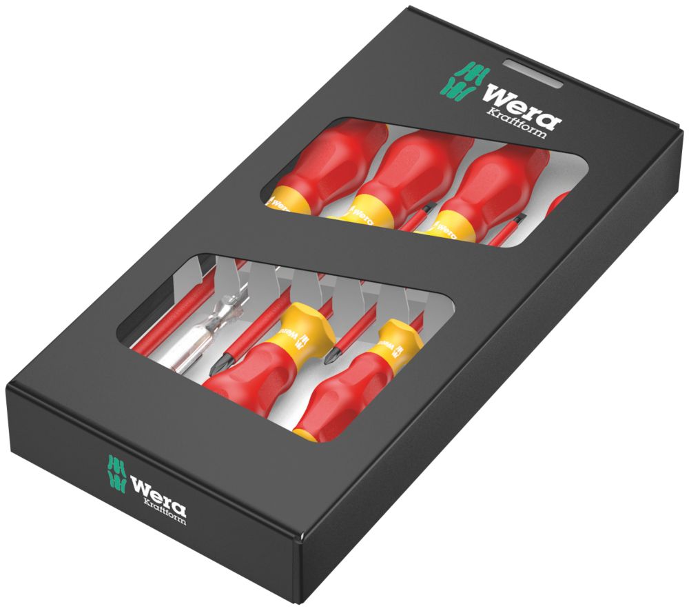 Wera Kraftform Comfort Mixed VDE Screwdriver Set 7 Pieces