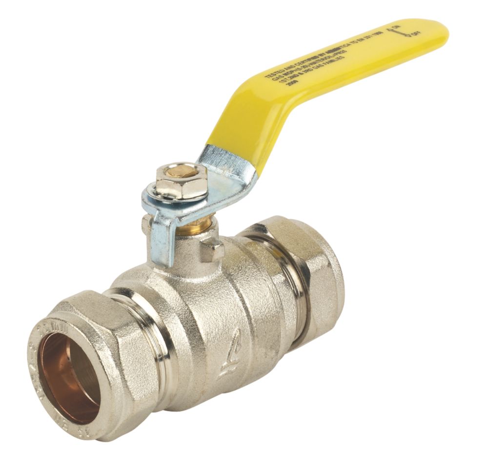 Full Bore Lever Ball Valve Yellow 22mm Reviews