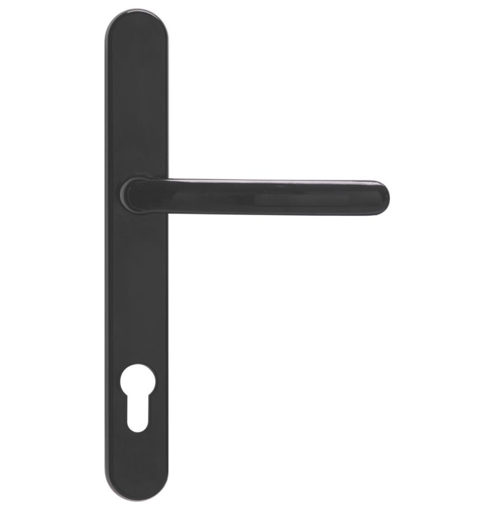 Fab Fix Balmoral Door Handles Pair Black Lock Door Handles Screwfix Com