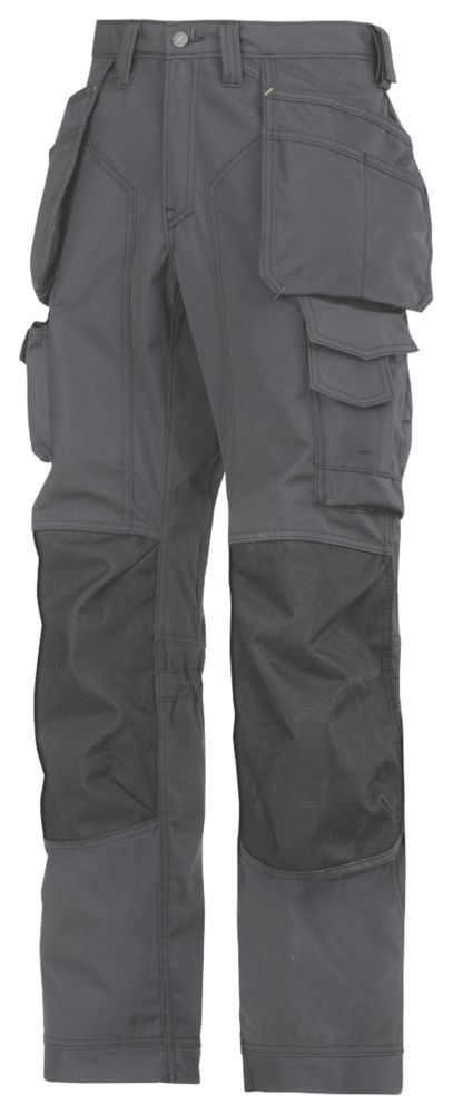 Snickers Rip-Stop Floorlayer Trousers Grey / Black 33