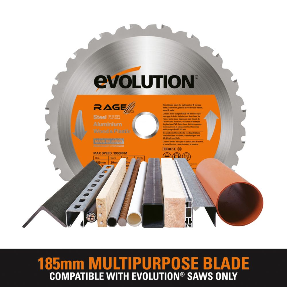 Evolution Circular Saw Blade 185 x 20mm 20T