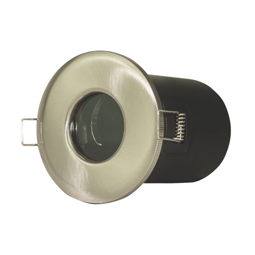 LAP Fixed Fire Rated Downlight Brushed Steel 230-240V