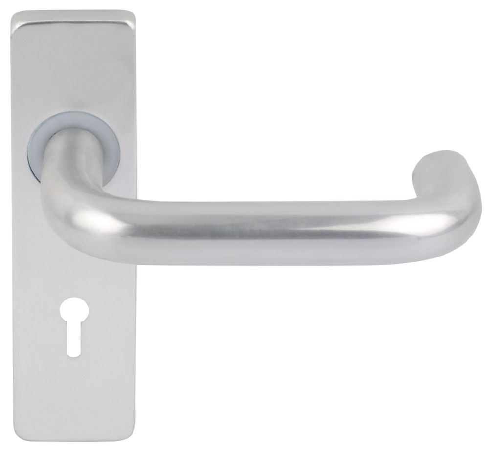 Smith & Locke Excell Fire Rated Lock Door Handle Set Pair Satin Aluminium Reviews