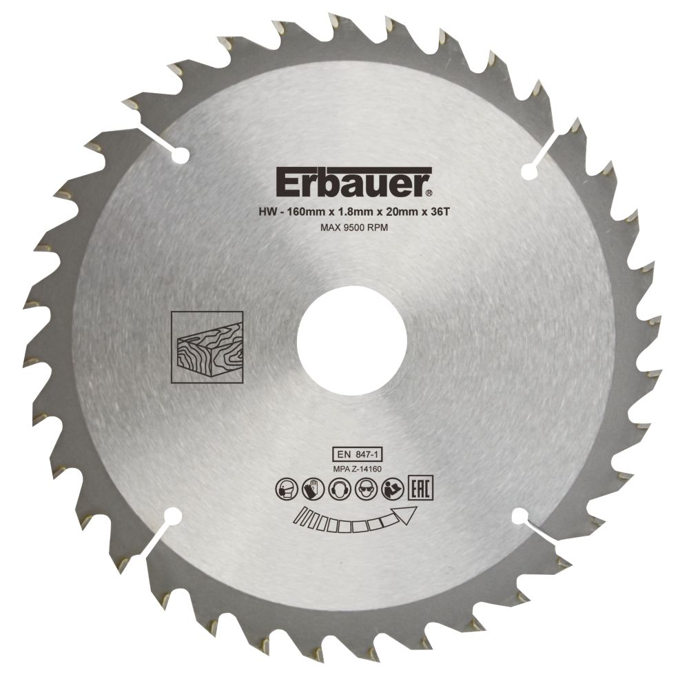 Erbauer TCT Saw Blade 160 x 20mm 36T Reviews