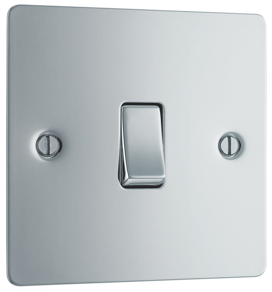 LAP 10AX 1-Gang Intermediate Switch Polished Chrome with Colour-Matched Inserts