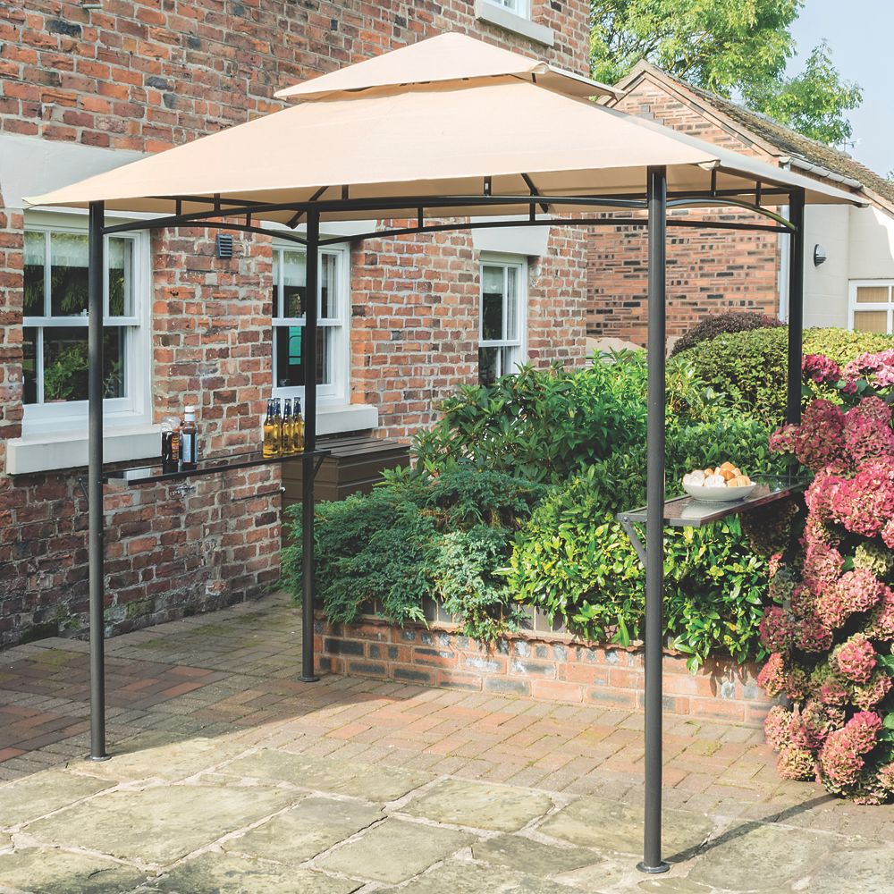 Rowlinson Roma Bbq Gazebo 2 5 X 1 52 X 2 5m Canopies Screwfix Com