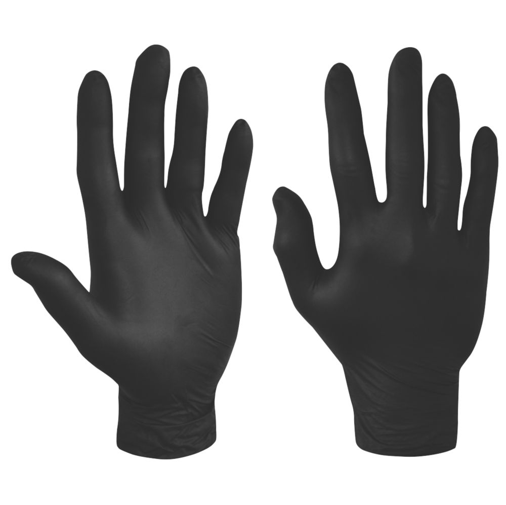 Polyco Bodyguards GL897 Nitrile Powder-Free Disposable Gloves Black Small 100 Pack Reviews