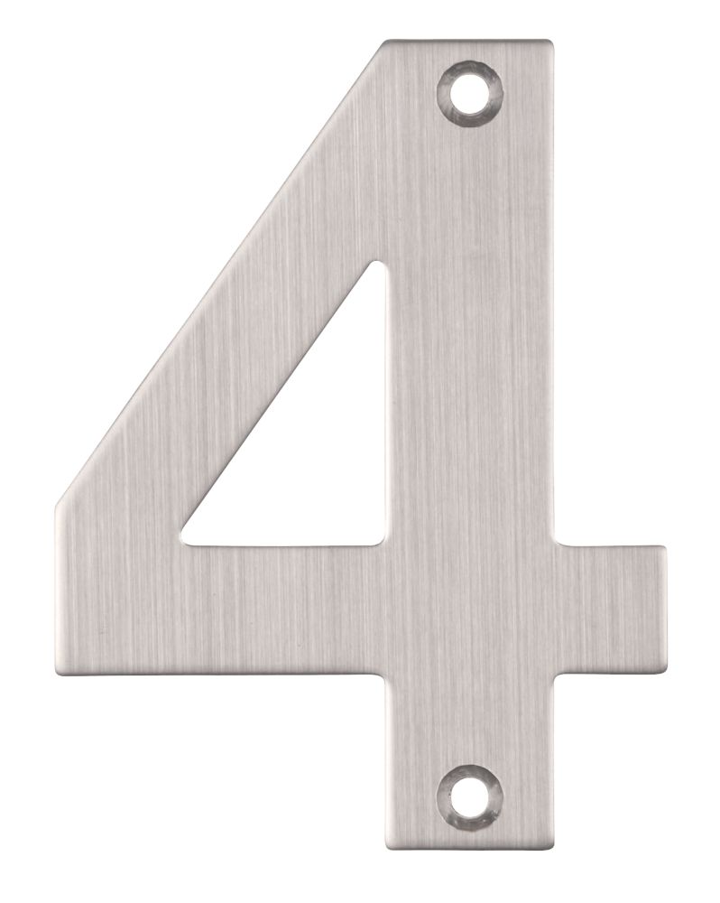 Eclipse Door Numeral 4 Satin Stainless Steel 102mm Reviews