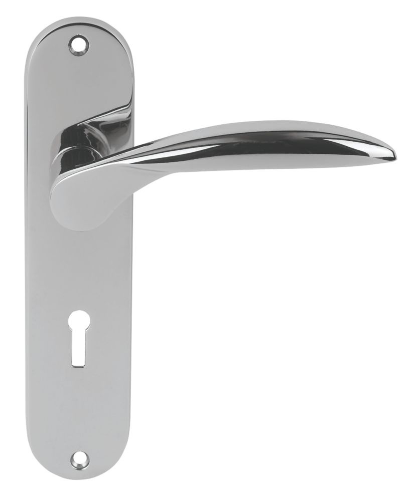 Smith & Locke Crantock Fire Rated LoB Backplate Lock Door Handles Pair Polished Chrome Reviews