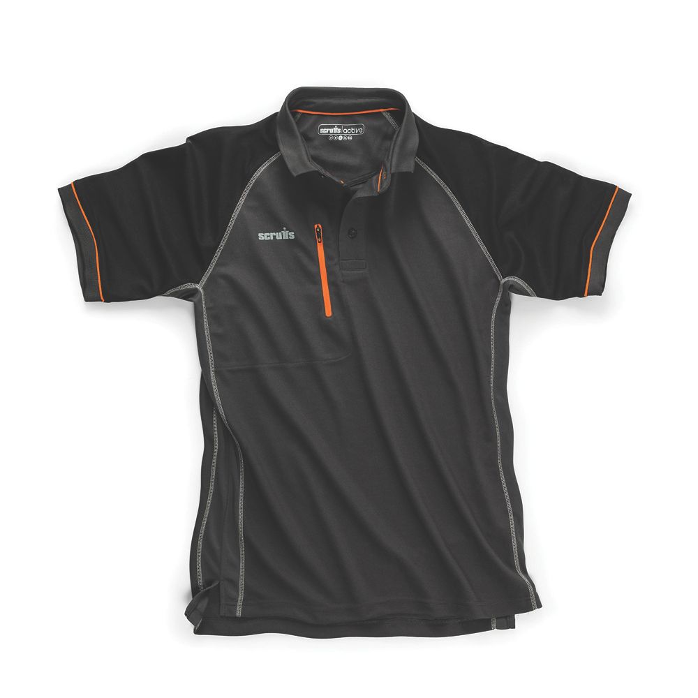 Scruffs Trade Active Polo Graphite Medium 40