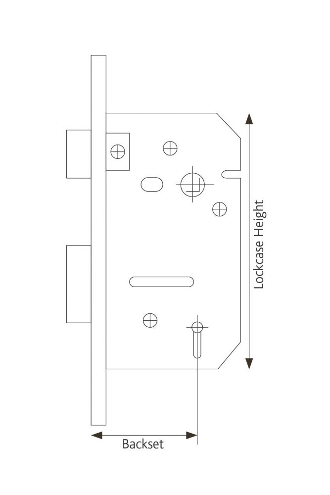 Yale 5 Lever Polished Brass 5-Lever Mortice Sashlock 64mm Case - 45mm Backset