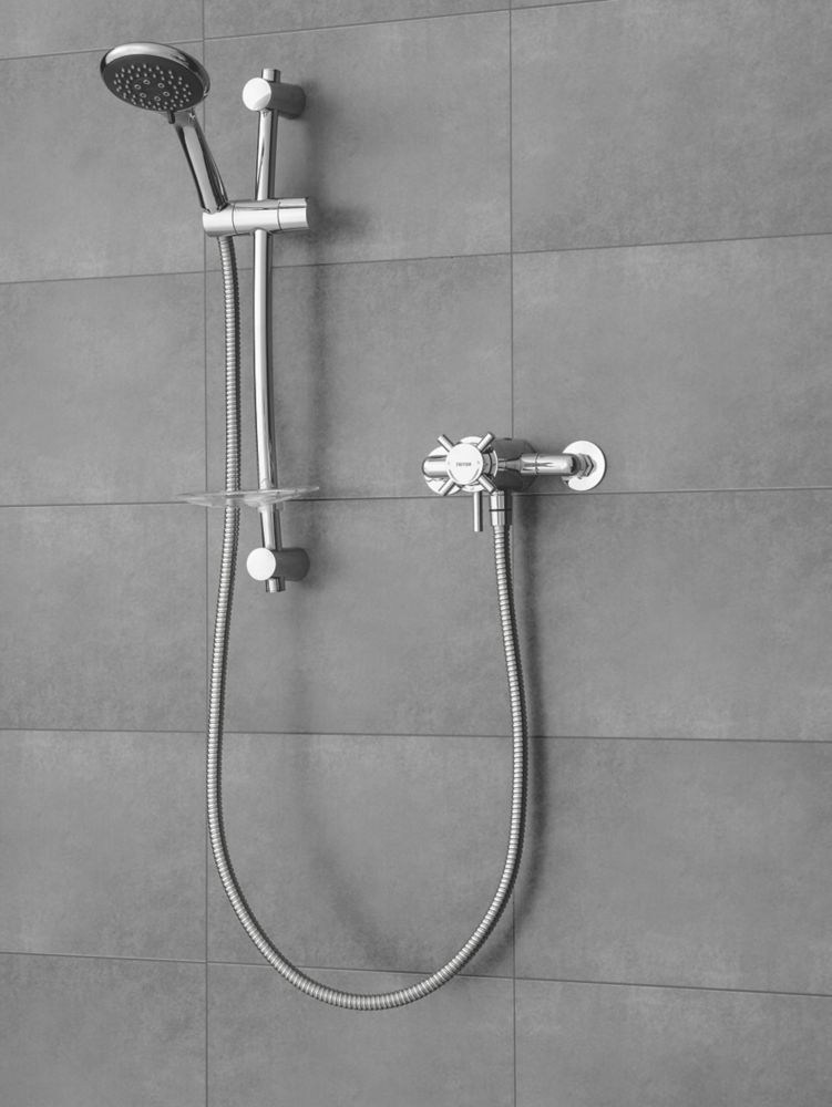 Triton Vitino Mini Rear-Fed Concealed/Exposed Chrome Thermostatic Mixer Shower