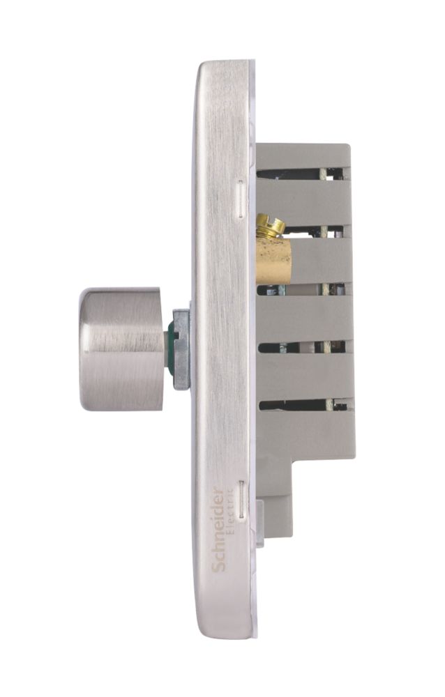 Schneider Electric Lisse Deco 1-Gang 2-Way LED Dimmer Brushed Stainless Steel