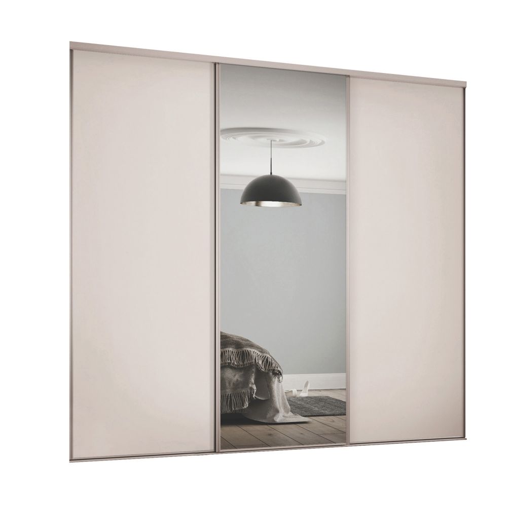 Spacepro Classic 3 Door Sliding Wardrobe Door Kit Cashmere