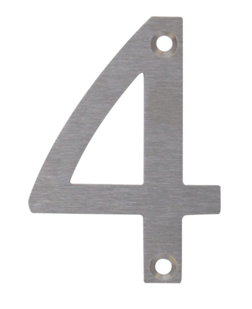 Fab & Fix Door Numeral 4 Satin Stainless Steel 78mm Reviews