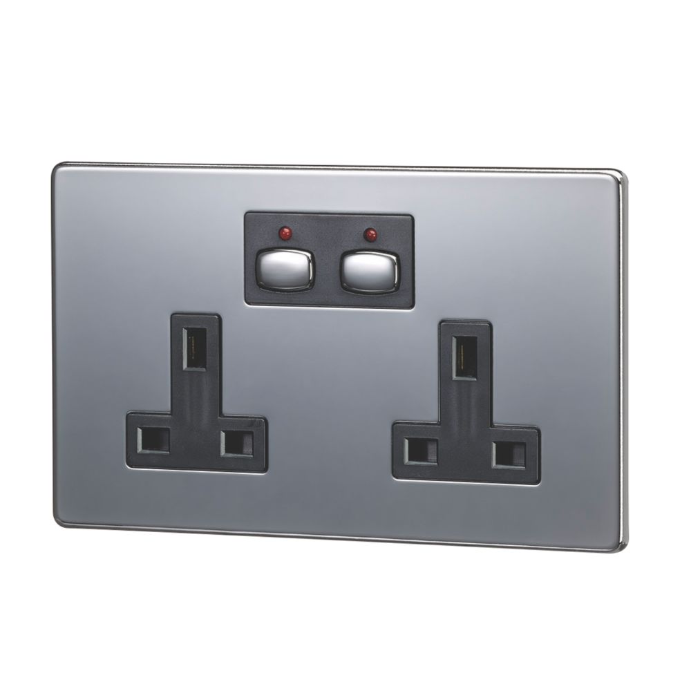 Energenie MiHome 13A 2-Gang SP Socket Black Nickel Reviews