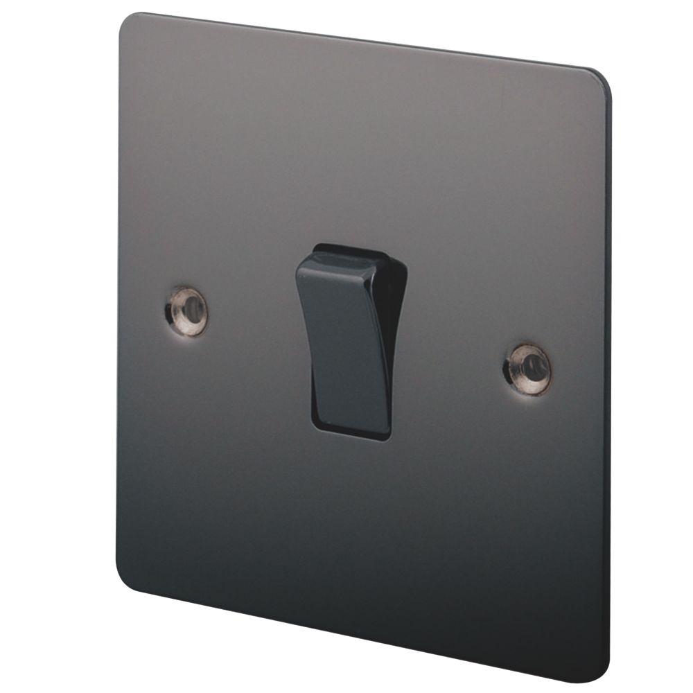 Lap 10ax 1 Gang 2 Way Light Switch Black Nickel Switches Screwfix Com
