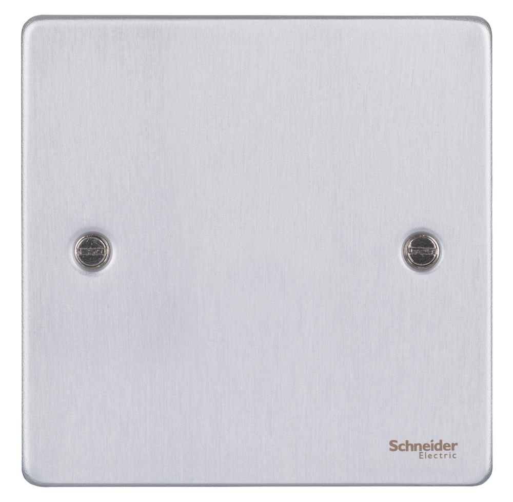 Schneider Electric Ultimate Low Profile 1-Gang Blanking Plate Brushed Chrome