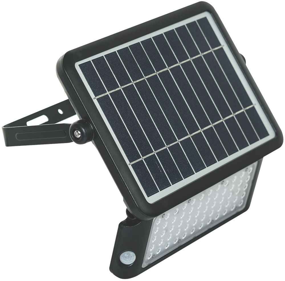 Luceco LEXSF11B40 LED High Power Solar Floodlight with PIR & Photocell Black