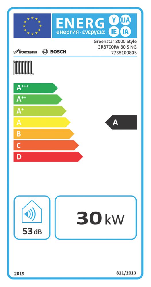 Worcester Bosch Greenstar 8000 30 Style Gas System Boiler Boilers Screwfix Com