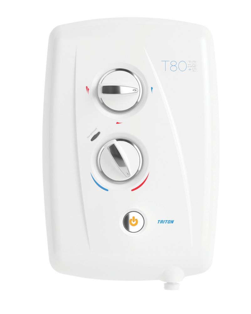 Triton T80 Easi-Fit + White / Chrome 8.5kW Electric Shower