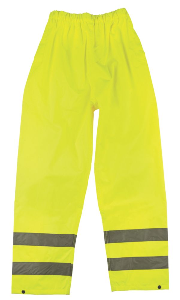 Hi-Vis Trousers Elasticated Waist Yellow XX Large 28-50