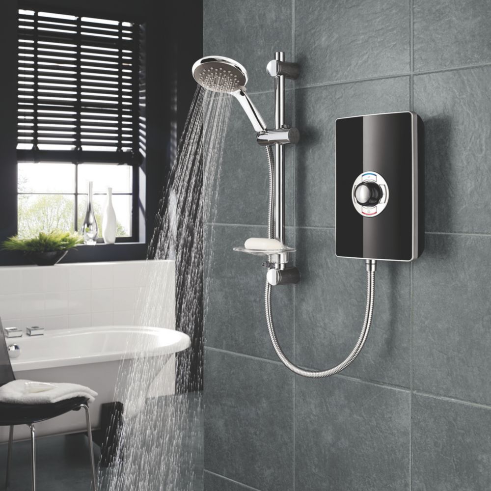 Triton Miniatures Black Gloss 9.5kW Manual Electric Shower