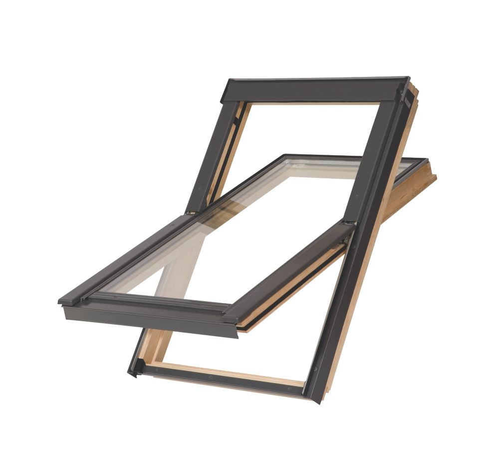 Tyrem C2A Manual Centre-Pivot Lacquered Natural Pine Roof Window Clear 550 x 780mm Reviews