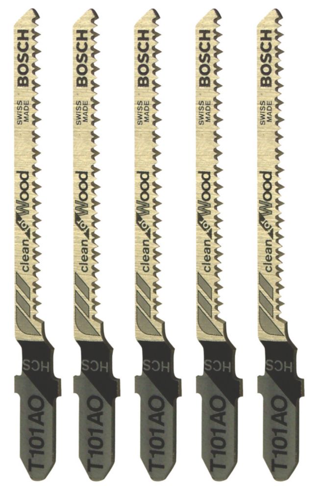 Bosch T101ao Wood Jigsaw Blades 56mm 5 Pack Jigsaw Blades