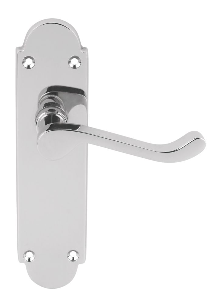 Smith & Locke Lulworth Latch Lever on Backplate Door Handles Pair Polished Chrome Reviews