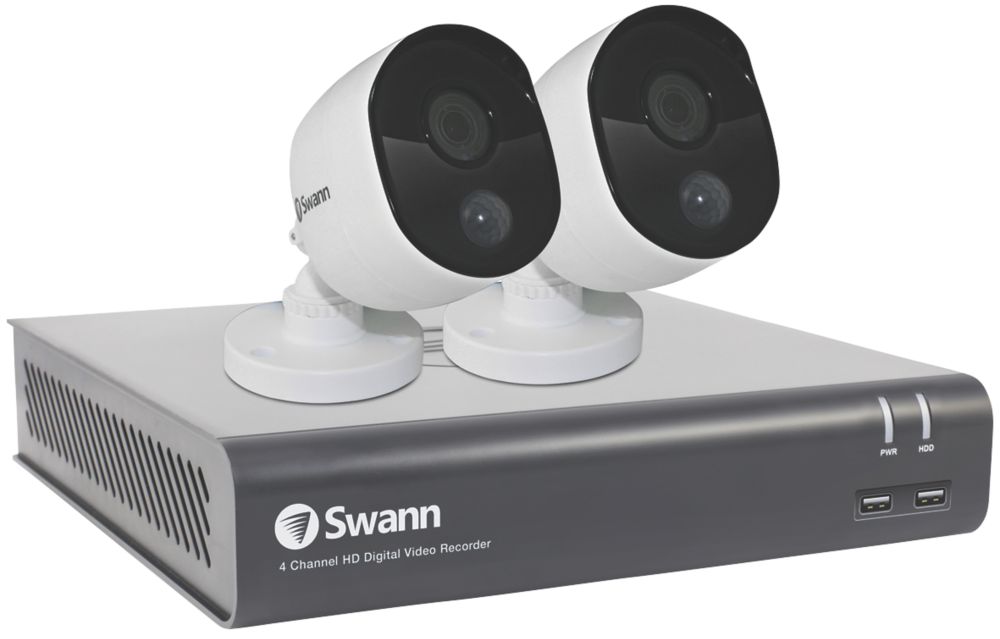 Swann SWDVK-445802V-EU 4-Channel 1080p CCTV DVR Kit & 2 Cameras